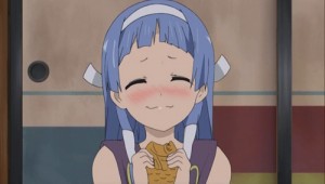 Kannagi goddess Nagi eating taiyaki