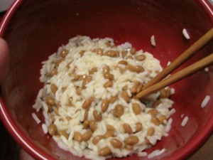 Natto and Rice The Natto mixed with Rice